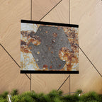 Abstracte poster met roesttextuur en matte afwerking — Industriële wanddecoratie (horizontaal) 