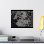 Abstracte grunge matte poster — Donkere textuur horizontale muurdecoratie 
