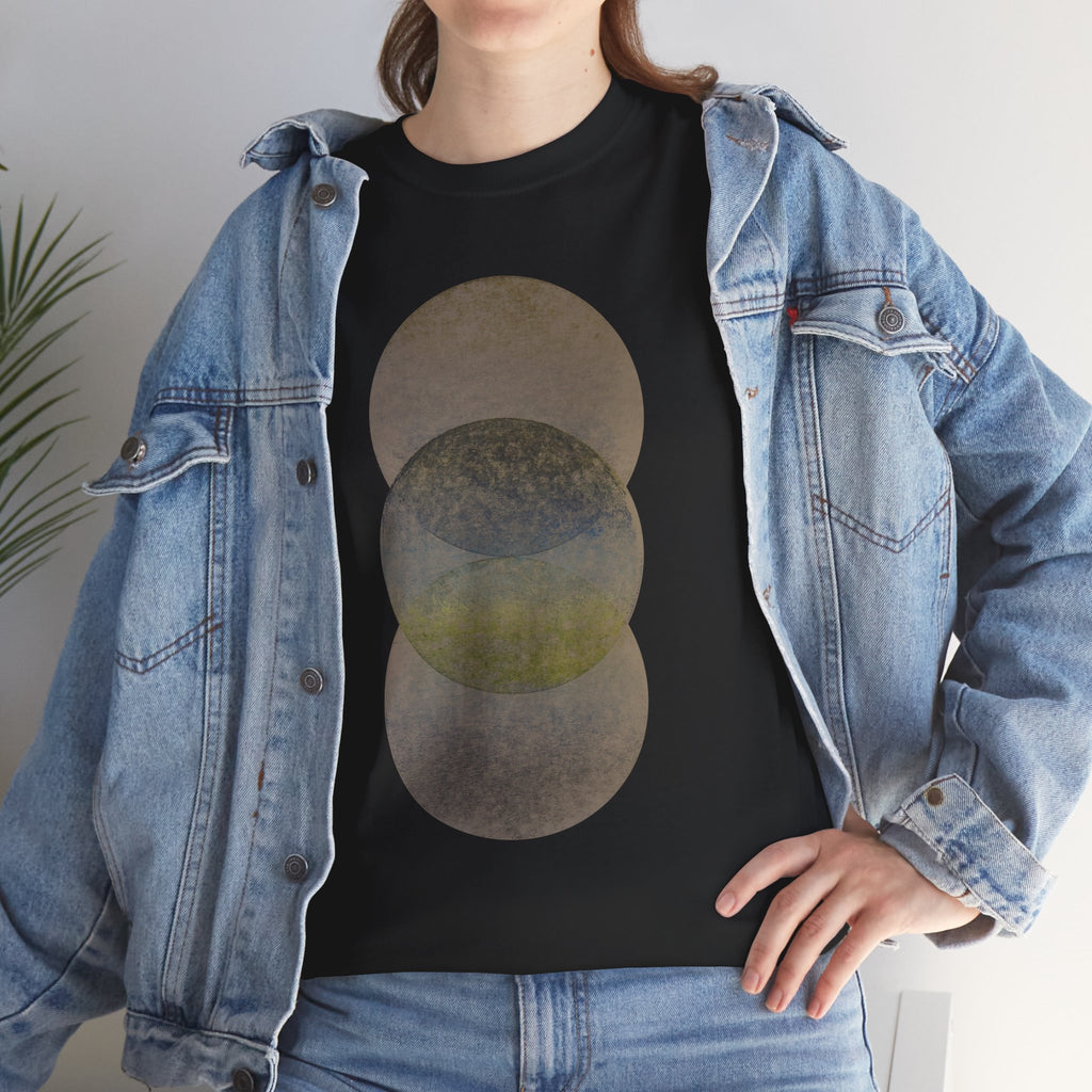 Abstract Moon Phase T‑Shirt — Minimalist Celestial Graphic Tee