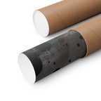 Abstracte matte poster met honingraatpatroon — Geometrische kunst in warme goud- en roesttinten 