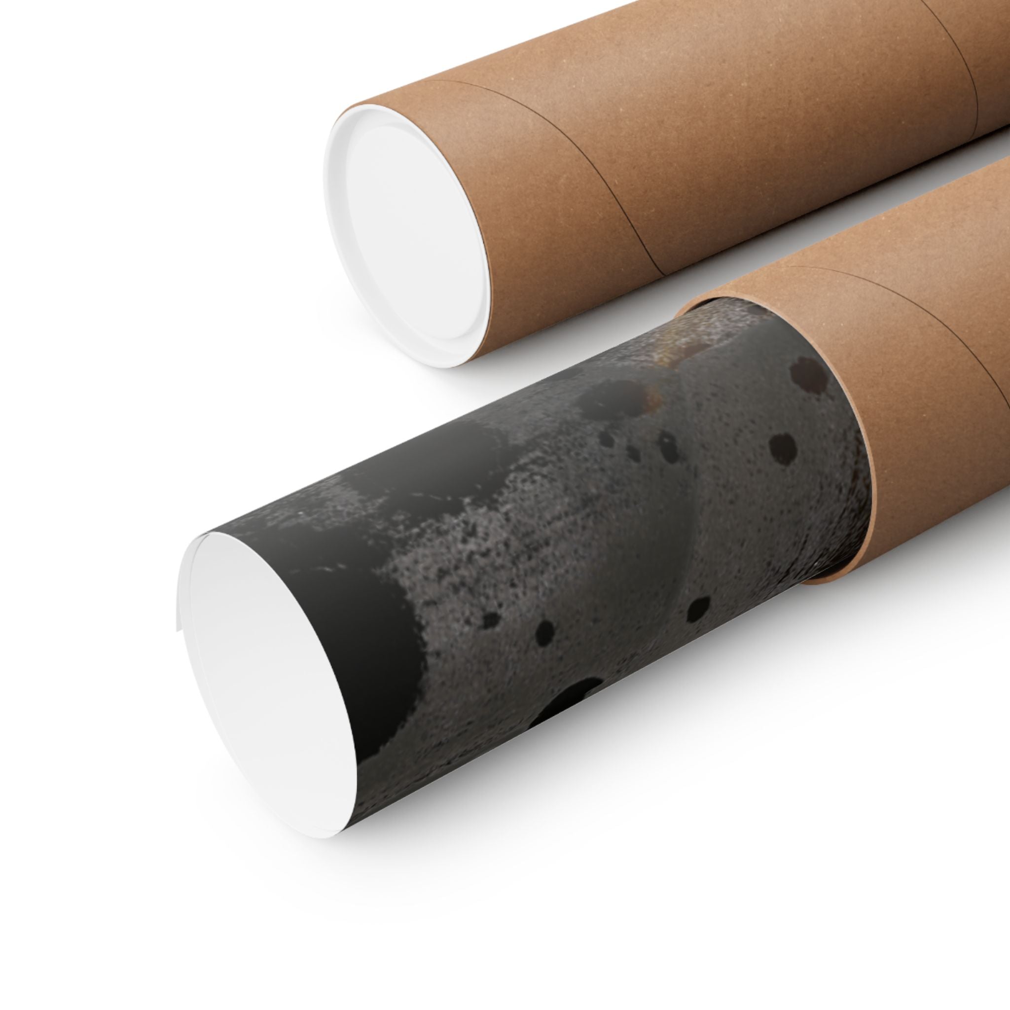 Abstracte matte poster met honingraatpatroon — Geometrische kunst in warme goud- en roesttinten 