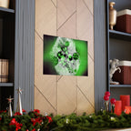 Abstract Neon Green Art Poster — Matte Horizontal Wall Print