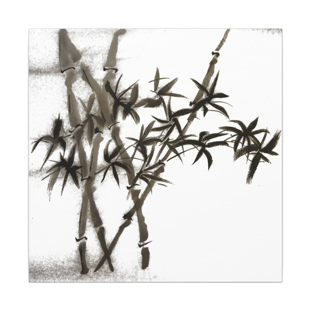 Bamboo Ink Painting Canvas
