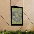 Mossy Stone Crest Poster — Matte Vertical Wall Art