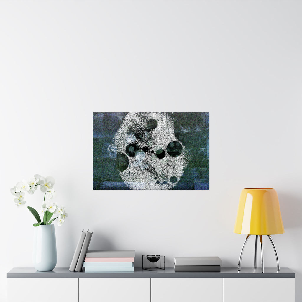 Abstract Moon Crater Matte Poster — Horizontal Wall Art
