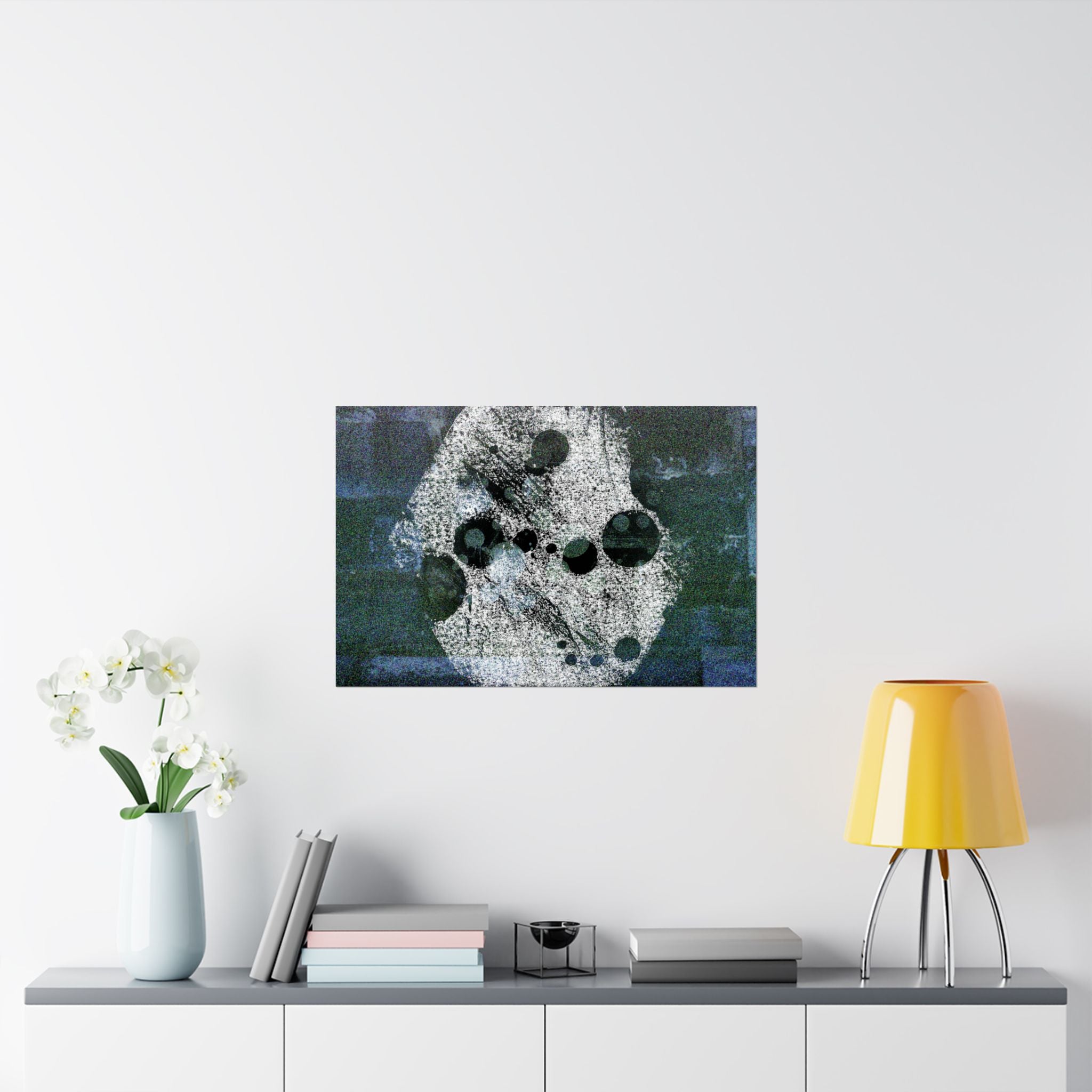 Abstract Moon Crater Matte Poster — Horizontal Wall Art