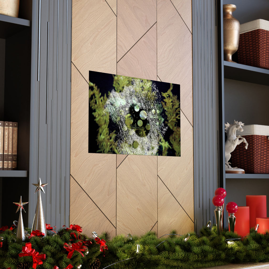Abstracte natuurcollage, matte horizontale poster 