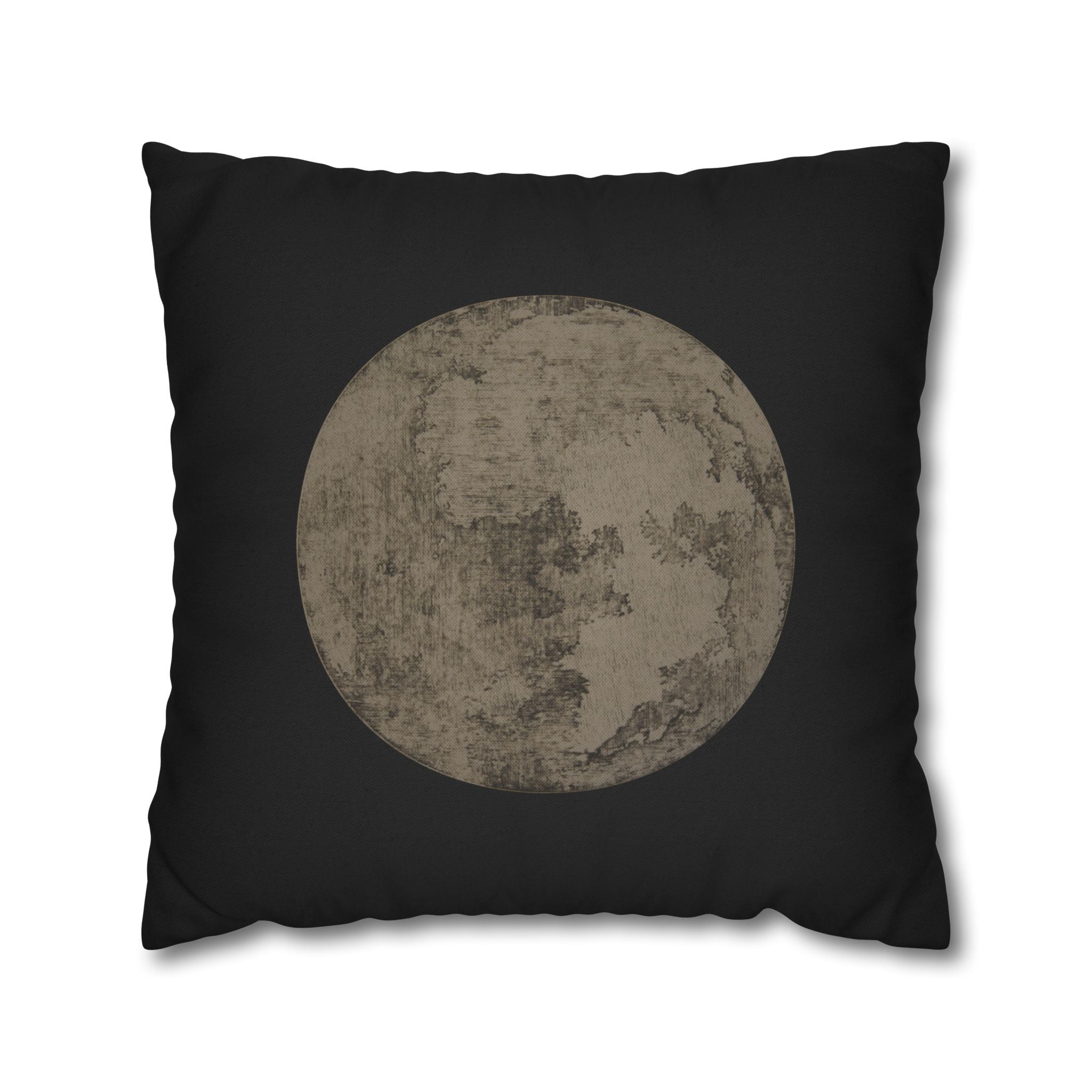 Moon Phase Throw Pillowcase — Vintage Full Moon Decorative Pillow Cover