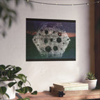 Abstract Hexagon Nightscape Matte Poster