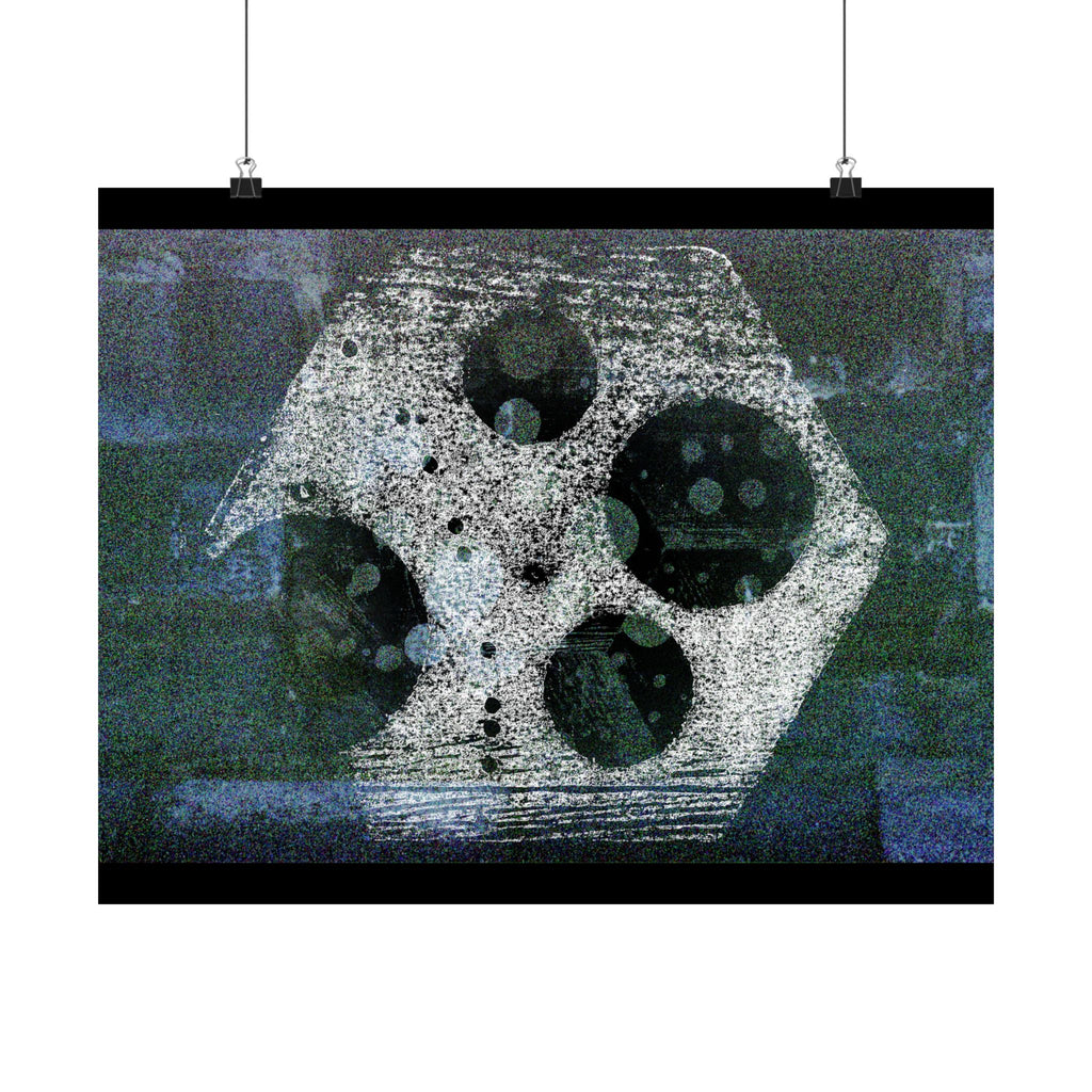 Abstract Geometric Art Poster — Matte Horizontal Midcentury-Inspired Print