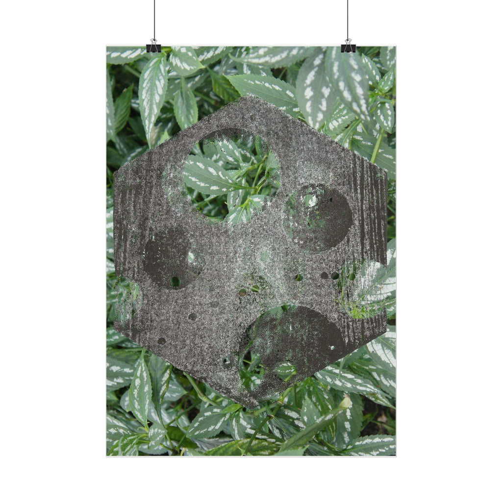 Botanische maanposter — verticale kunstprint 