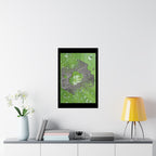 Water Droplet Leaf with Wood Texture Poster | Matte Vertical Poster