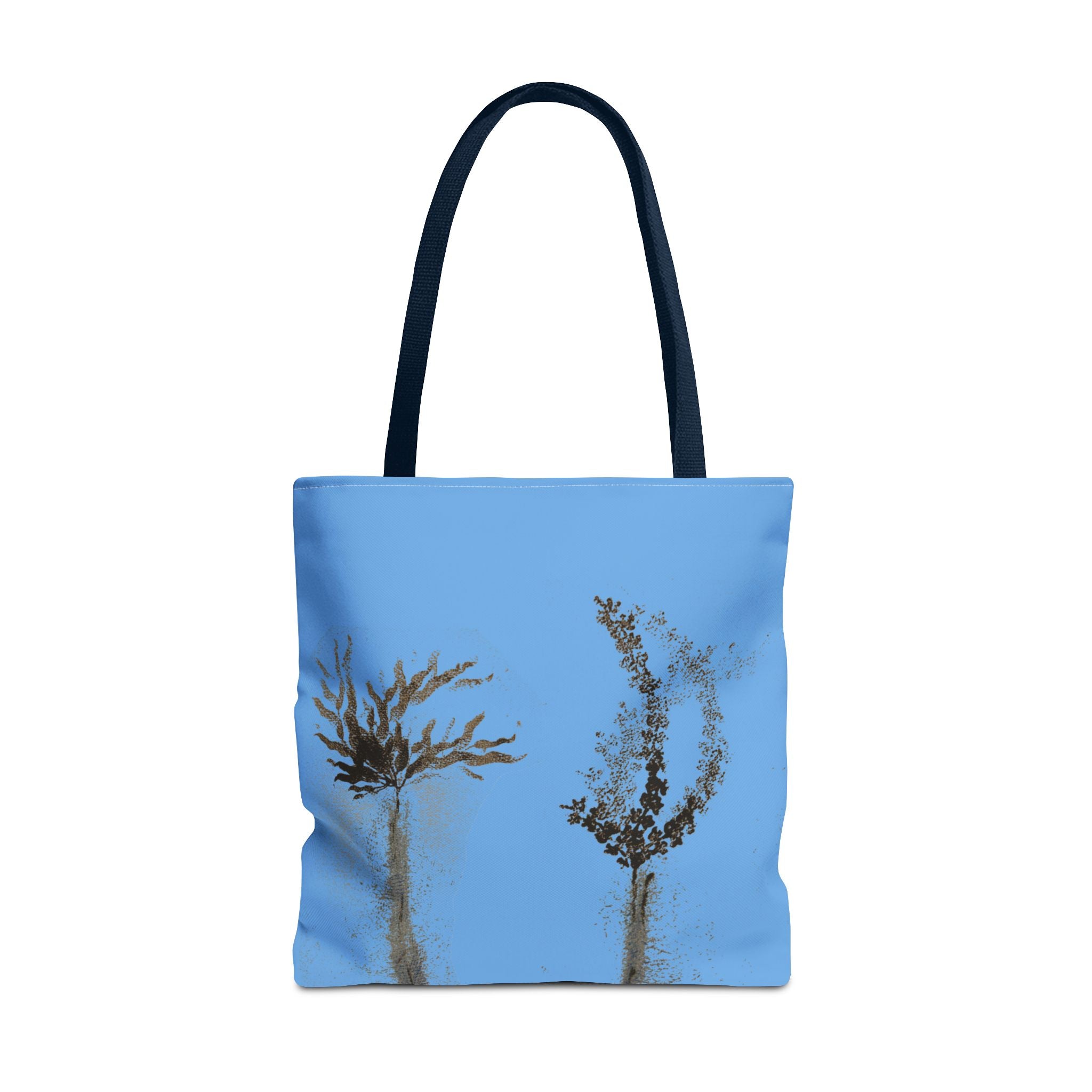Botanical Sketch Tote Bag — Minimal Blue Wildflower Print