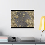 Water Gold Ripple Matte Poster — Horizontale Muurdecoratie 
