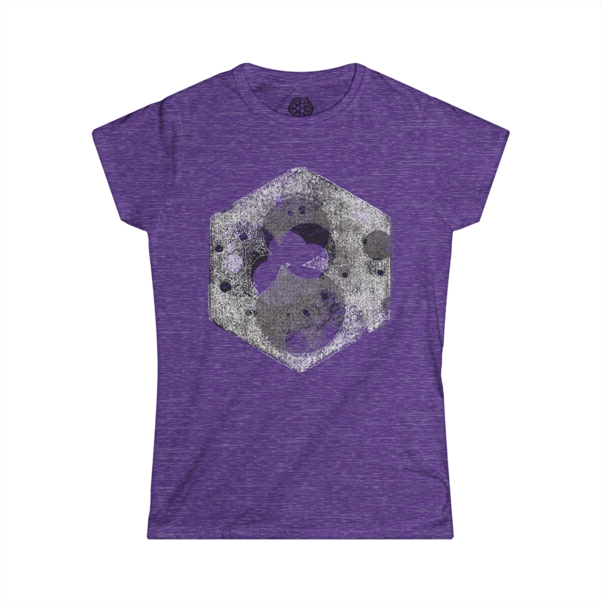 Damesshirt — Shirt met een verweerde zeshoekige wolkenprint 