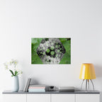 Matte Horizontal Poster — Green Hexagon Botanical Abstract Wall Art