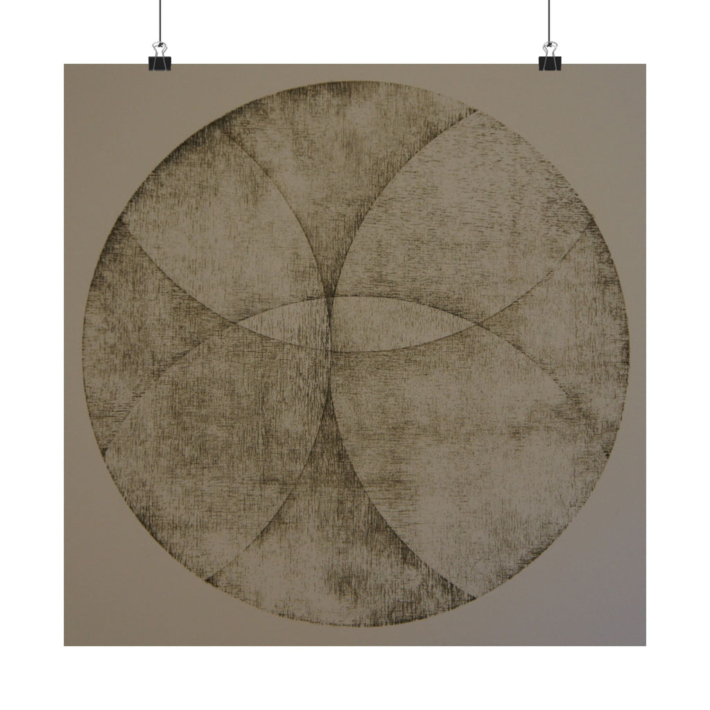 Abstract Earth Tone Circle Art Poster — Minimalist Geometric Wall Print
