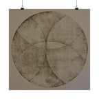 Abstract Earth Tone Circle Art Poster — Minimalist Geometric Wall Print