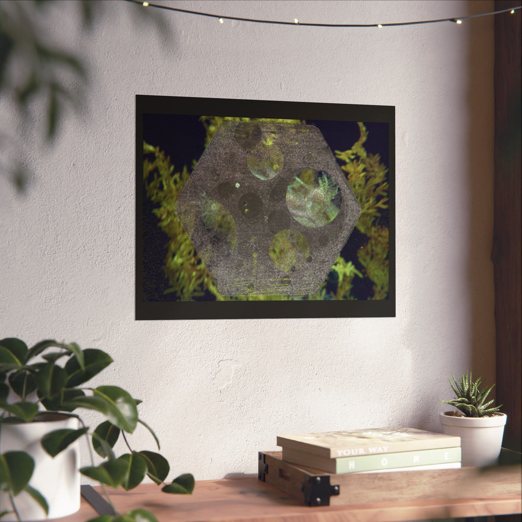 Abstract Botanical Moon Matte Horizontal Poster