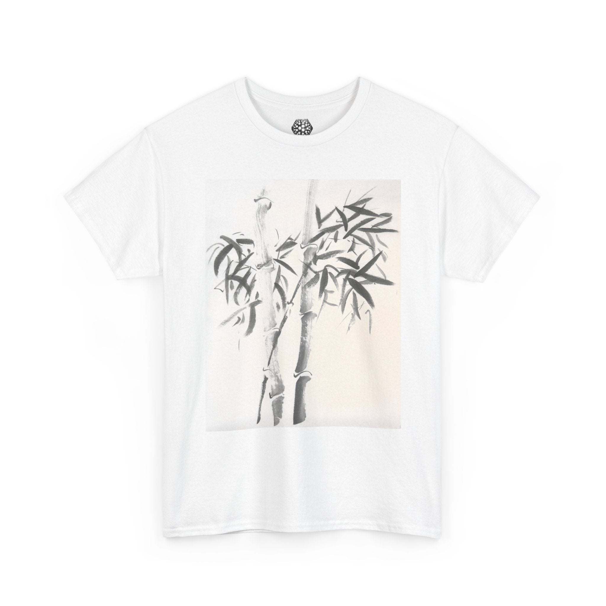 Bamboo Brushstroke Tee — Minimalist Zen Bamboo Graphic T-Shirt