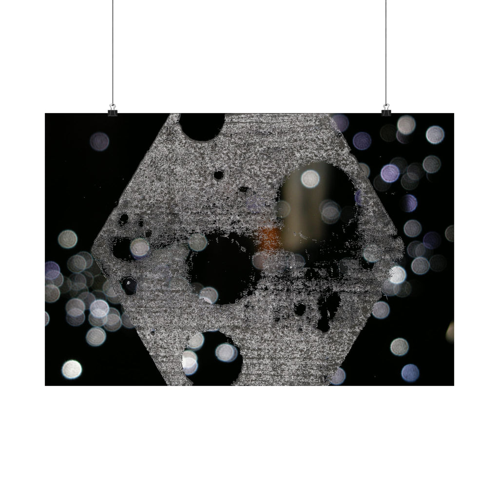 Nachtlampjes Abstracte Zeshoek Bokeh Matte Poster 