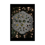 Hexagonal Orb Abstract Matte Vertical Poster | Geometric Space Art