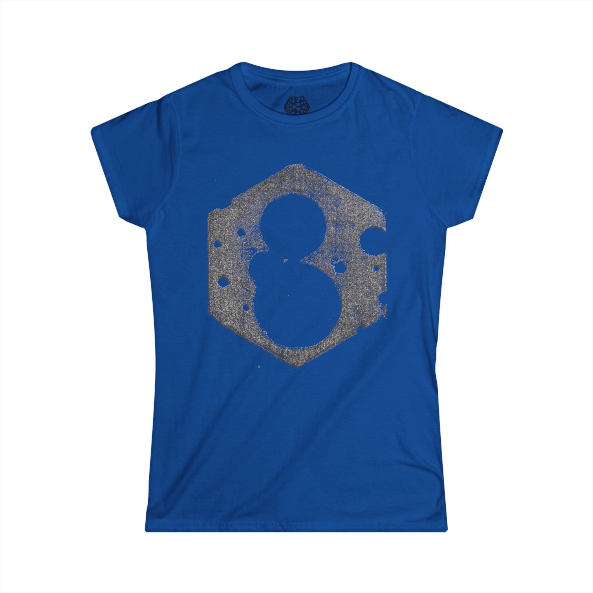 T-shirt met sneeuwpop en zeshoekige print — Damesshirt voor de wintervakantie 