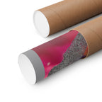 Abstract Floral Macro with Hex Overlay Matte Poster | Floral Wall Art