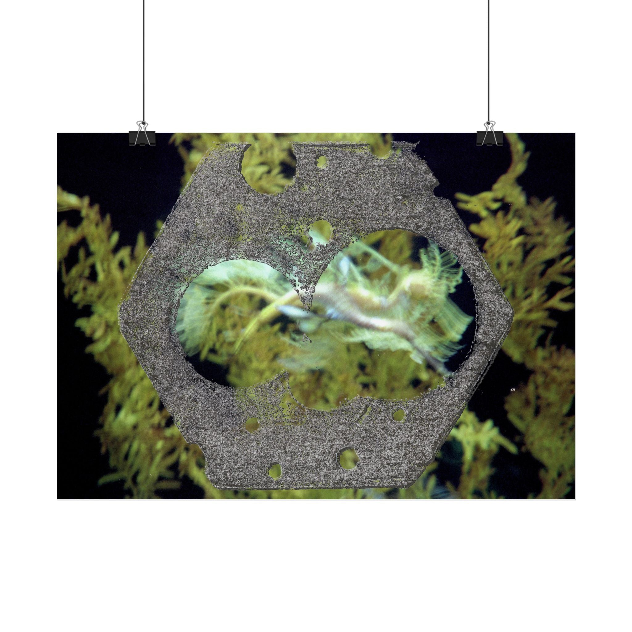 Abstracte poster met organische textuur | Horizontale wanddecoratie, geïnspireerd op de natuur 