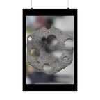 Abstract Hexagon Texture Matte Poster — Modern Geometric Wall Art