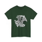 Hex Moon Graphic Tee Design Hex31 — Distressed Space Cheese Vintage Astronomy T-Shirt