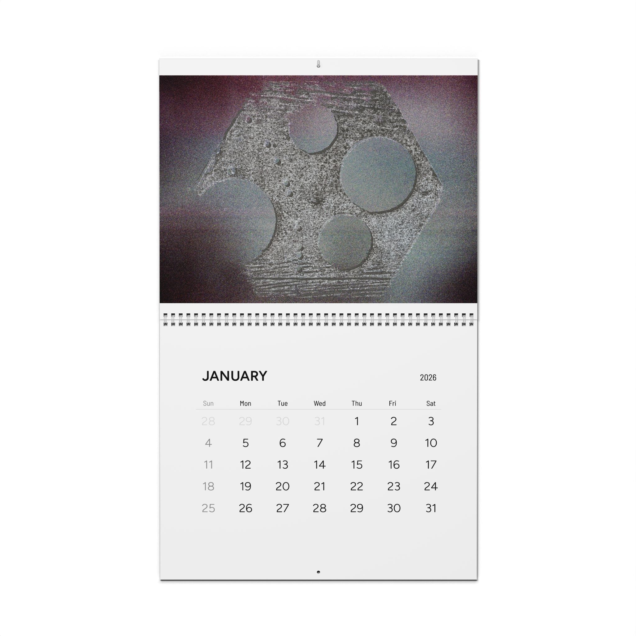 Abstract Geometric Photo Wall Calendar 2026 | Monthly Art Calendar