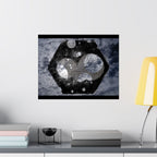 Abstract Celestial Hex Matte Poster — Moody Space Wall Art