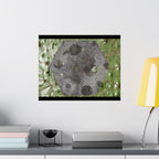 Botanical Hex Abstract Matte Poster — Green Leaf Texture Horizontal Wall Art