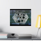 Abstracte maanzeshoek poster — Matte horizontale wanddecoratie 