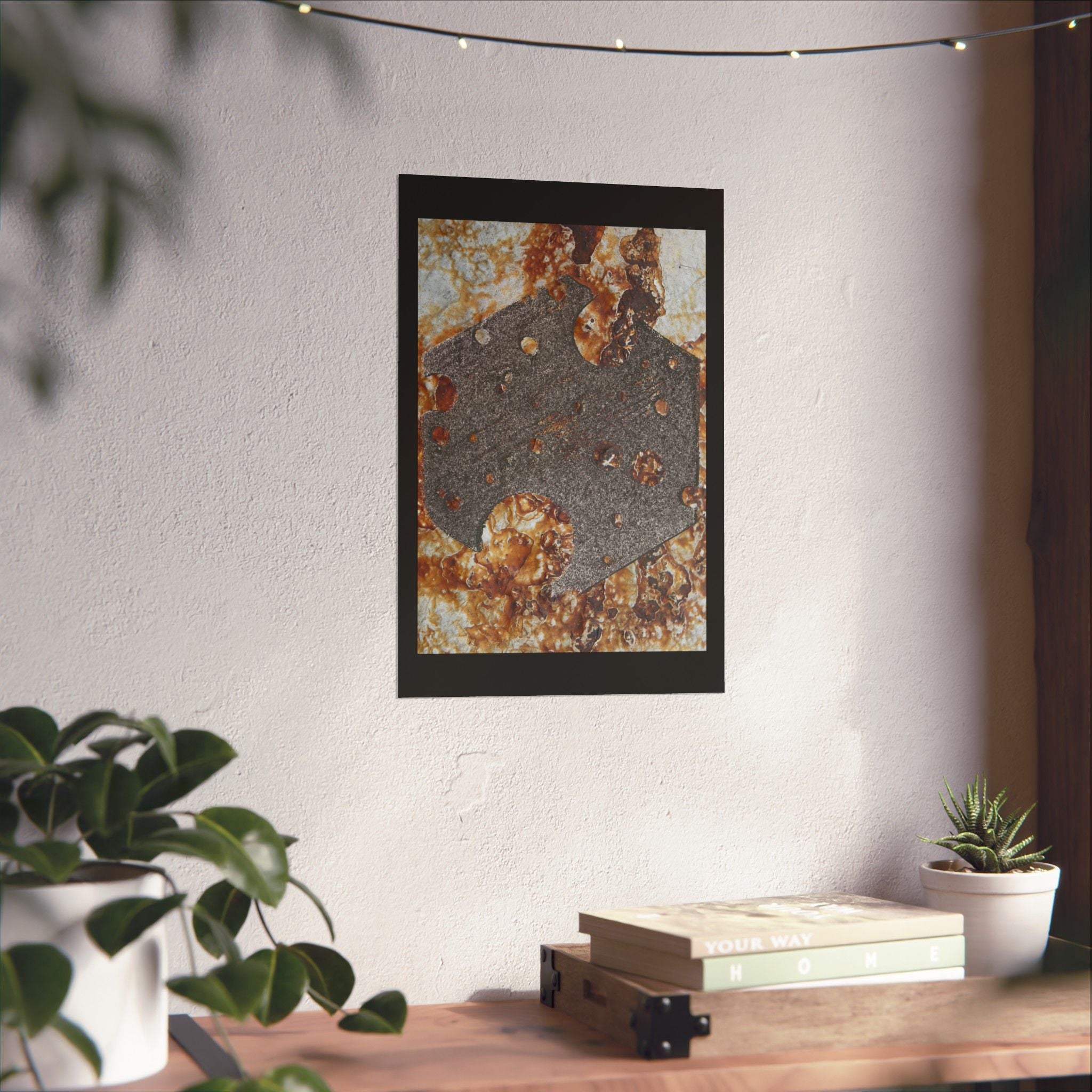 Rust Texture Matte Poster — Industrial Abstract Vertical Wall Art