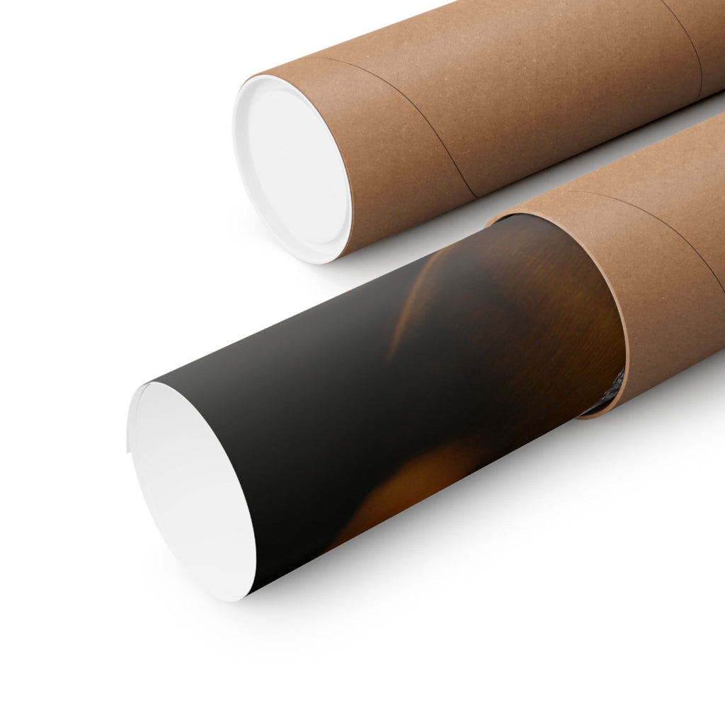 Abstracte Hex Overlay Matte Poster — Moderne Kunst Muurprint 