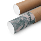 Poster met botanische textuur en matte afwerking — Horizontaal wanddecoratie met groen bladpatroon 