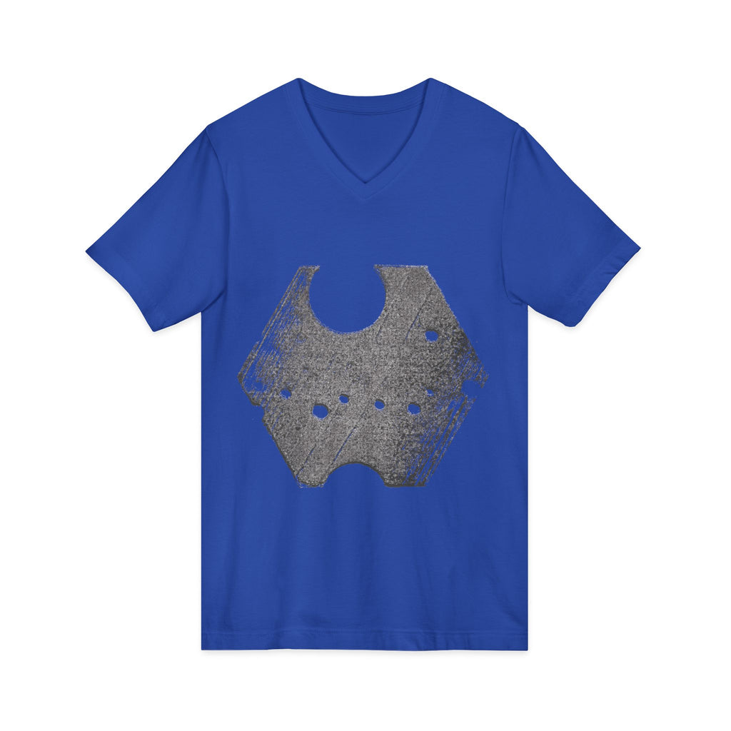 Hex Moon Graphic Tee Design Hex06— Distressed Space Cheese Vintage Astronomy V-Neck T-Shirt