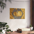 Zeskantmoer Macro Poster | Industriële textuur Matte Horizontale Poster 