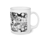 Matglazen mok — Monochroom abstract bubbelkunstglas