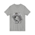Hex Moon Graphic V-Neck Tee Design Hex18 — Distressed Space Cheese Vintage Astronomy V-Neck T-Shirt