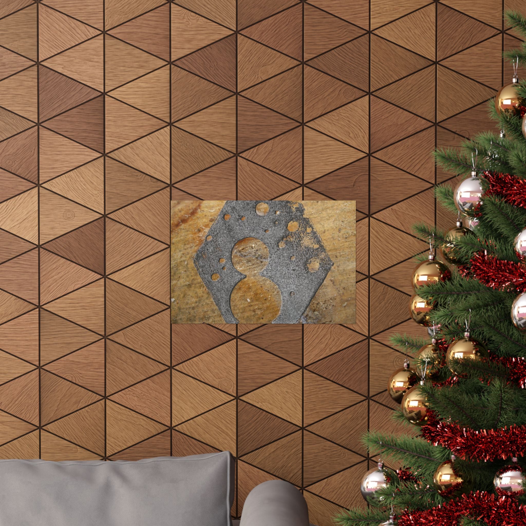 Rustieke metalen stencilposter 