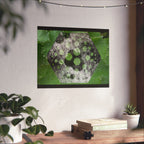 Matte Horizontal Poster — Green Hexagon Botanical Abstract Wall Art