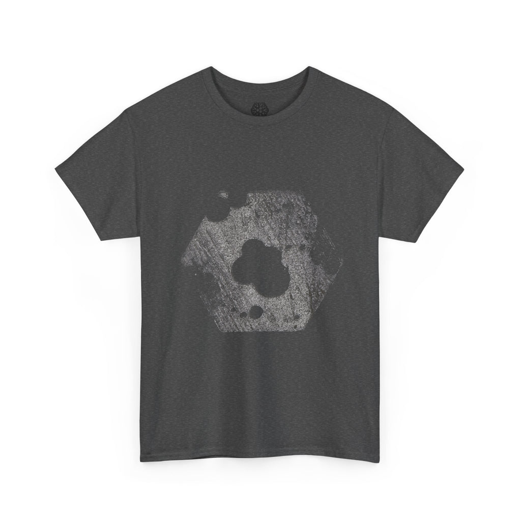Hexagon Circles Graphic Tee — Digital Manual Print Art