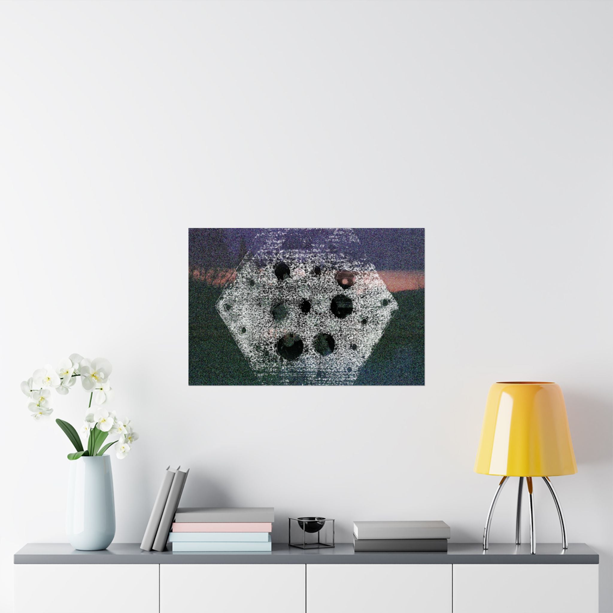 Abstract Hexagon Nightscape Matte Poster