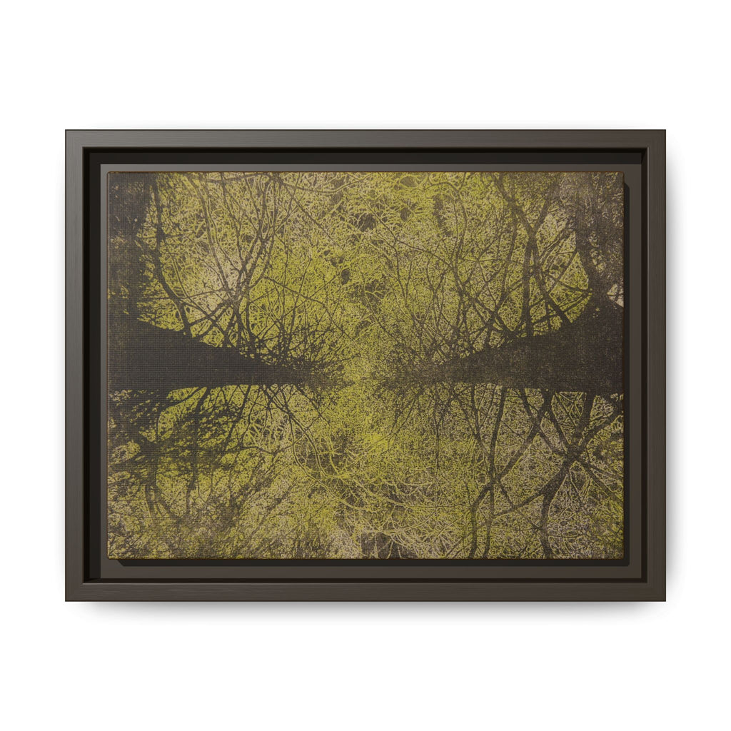 Framed Matte Canvas Wall Art — Golden Forest Canopy - no 31