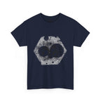 Hex Moon Graphic Tee Design Hex27 — Distressed Space Cheese Vintage Astronomy T-Shirt