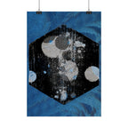 Abstracte kosmische zeshoek poster — Verticale muurdecoratie 