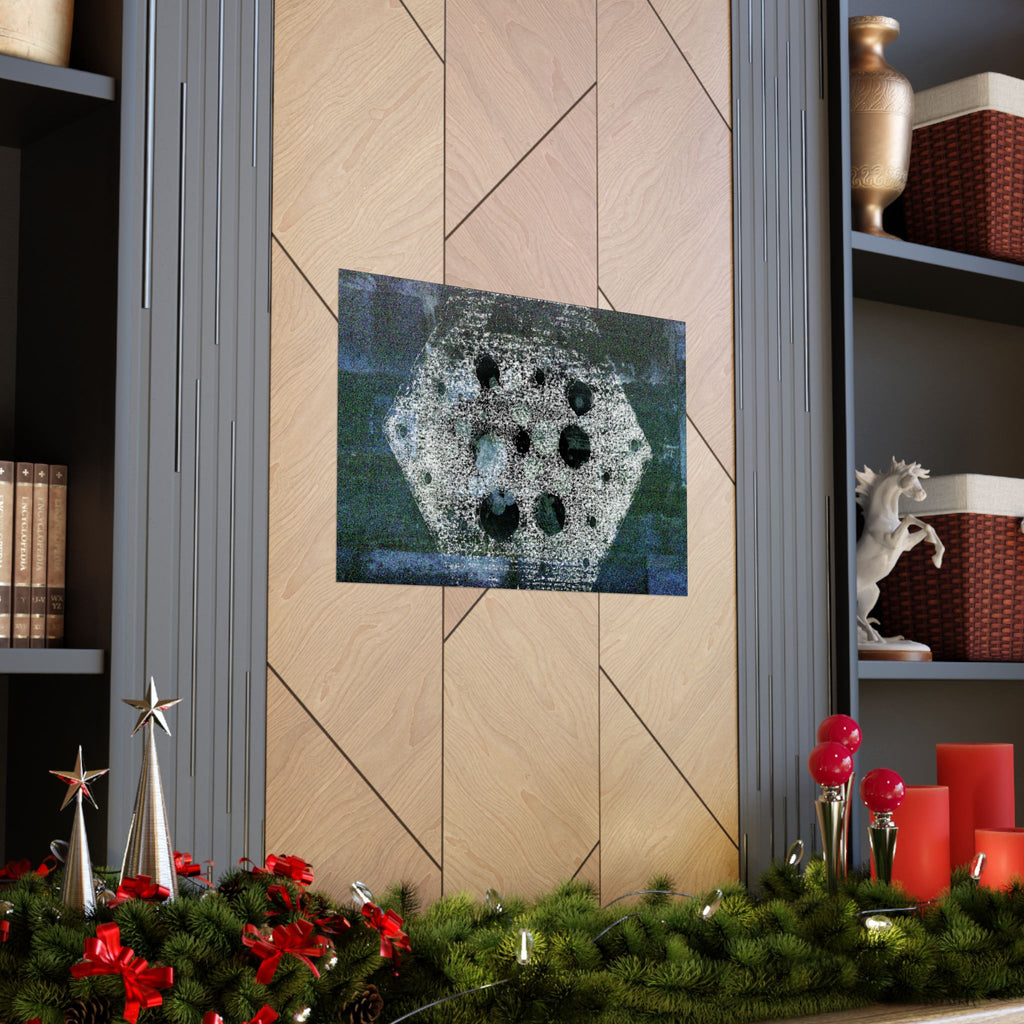 Abstracte maanzeshoek poster — Matte horizontale wanddecoratie 